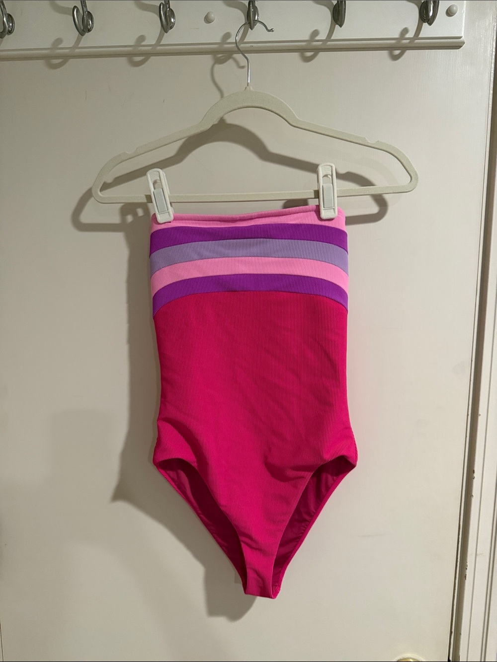 Beach Riot Pink & Purple Stripe One-Piece Swimsuit